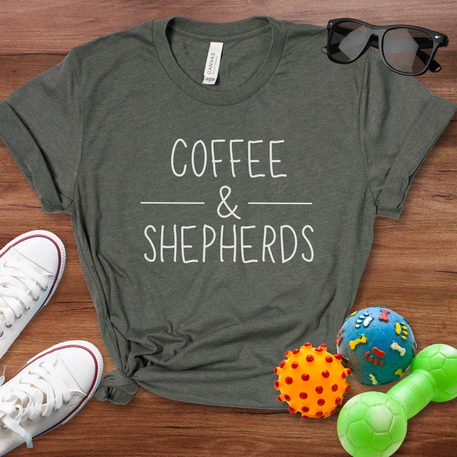 Coffee & Shepherds Shirt - The Pawsitive Initiative