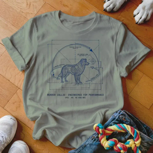 Collie Blueprint Shirt - The Pawsitive Initiative
