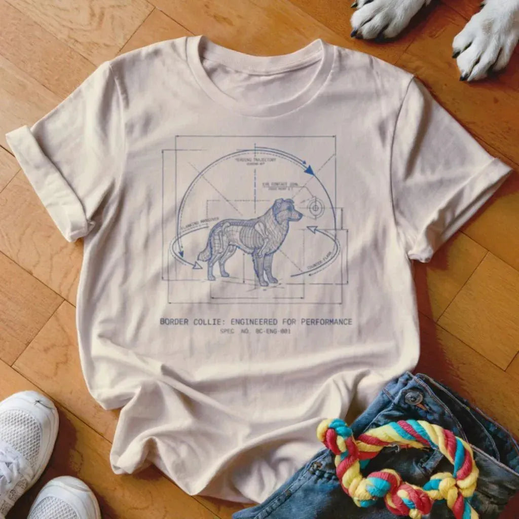Collie Blueprint Shirt - The Pawsitive Initiative