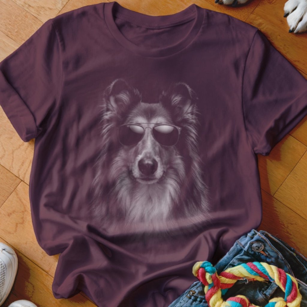 Collie in Aviators Shirt - The Pawsitive Initiative