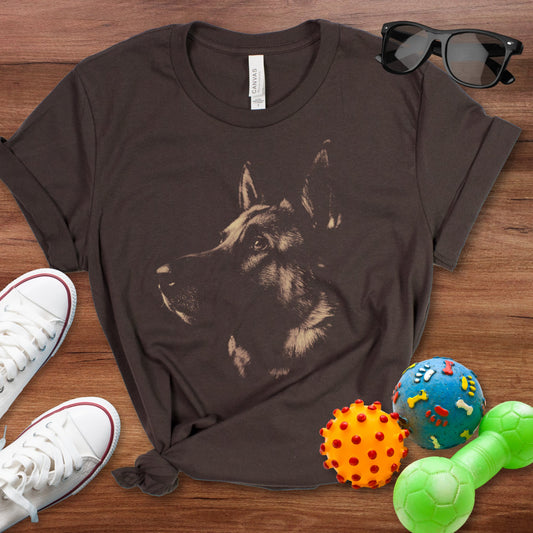 Colorful German Shepherd Silhouette Shirt - The Pawsitive Initiative