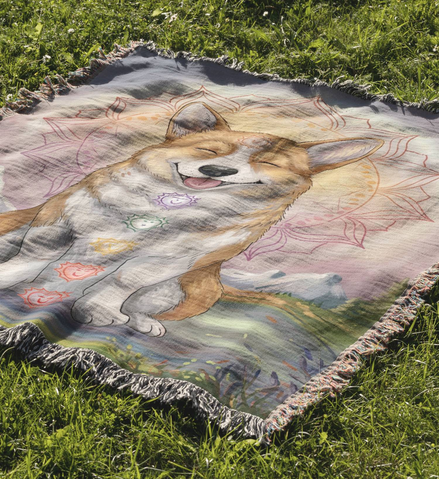 Corgi Chakra Blanket - The Pawsitive Initiative