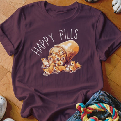 Corgi Happy Pills Shirt - The Pawsitive Initiative