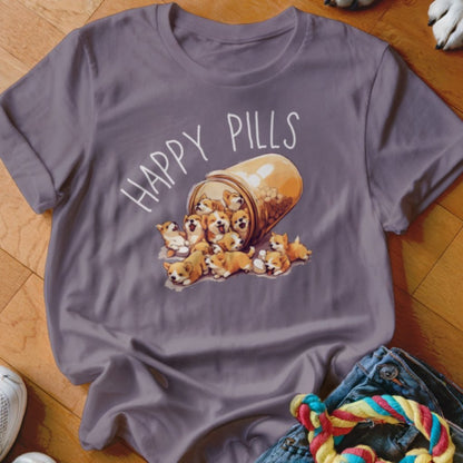 Corgi Happy Pills Shirt - The Pawsitive Initiative