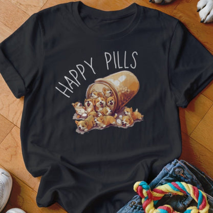 Corgi Happy Pills Shirt - The Pawsitive Initiative