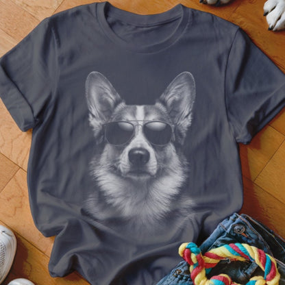 Corgi in Aviators Shirt - The Pawsitive Initiative