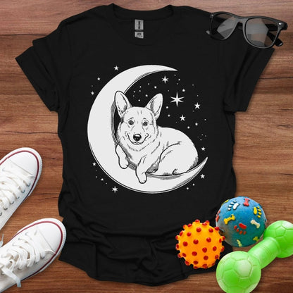 Corgi on the Moon Shirt - The Pawsitive Initiative
