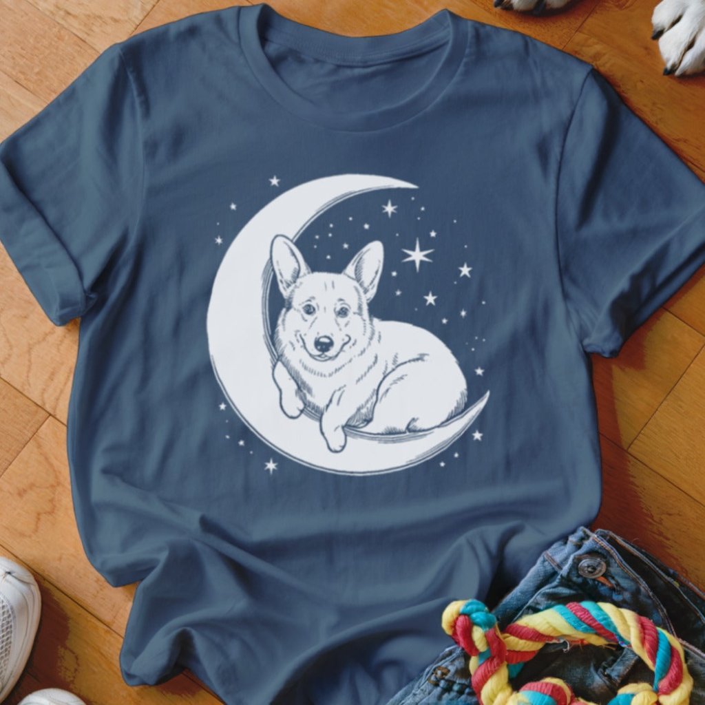 Corgi on the Moon Shirt - The Pawsitive Initiative