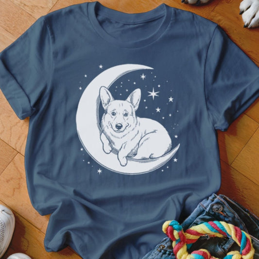 Corgi on the Moon Shirt - The Pawsitive Initiative