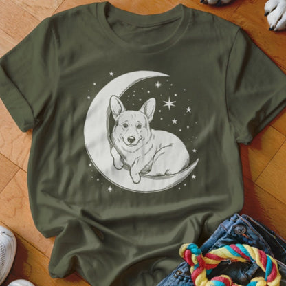 Corgi on the Moon Shirt - The Pawsitive Initiative