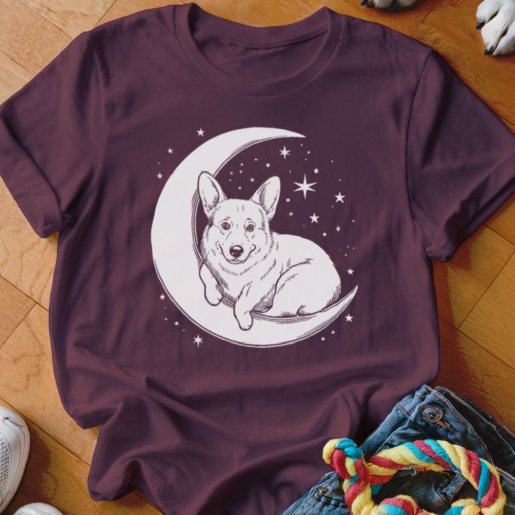 Corgi on the Moon Shirt - The Pawsitive Initiative