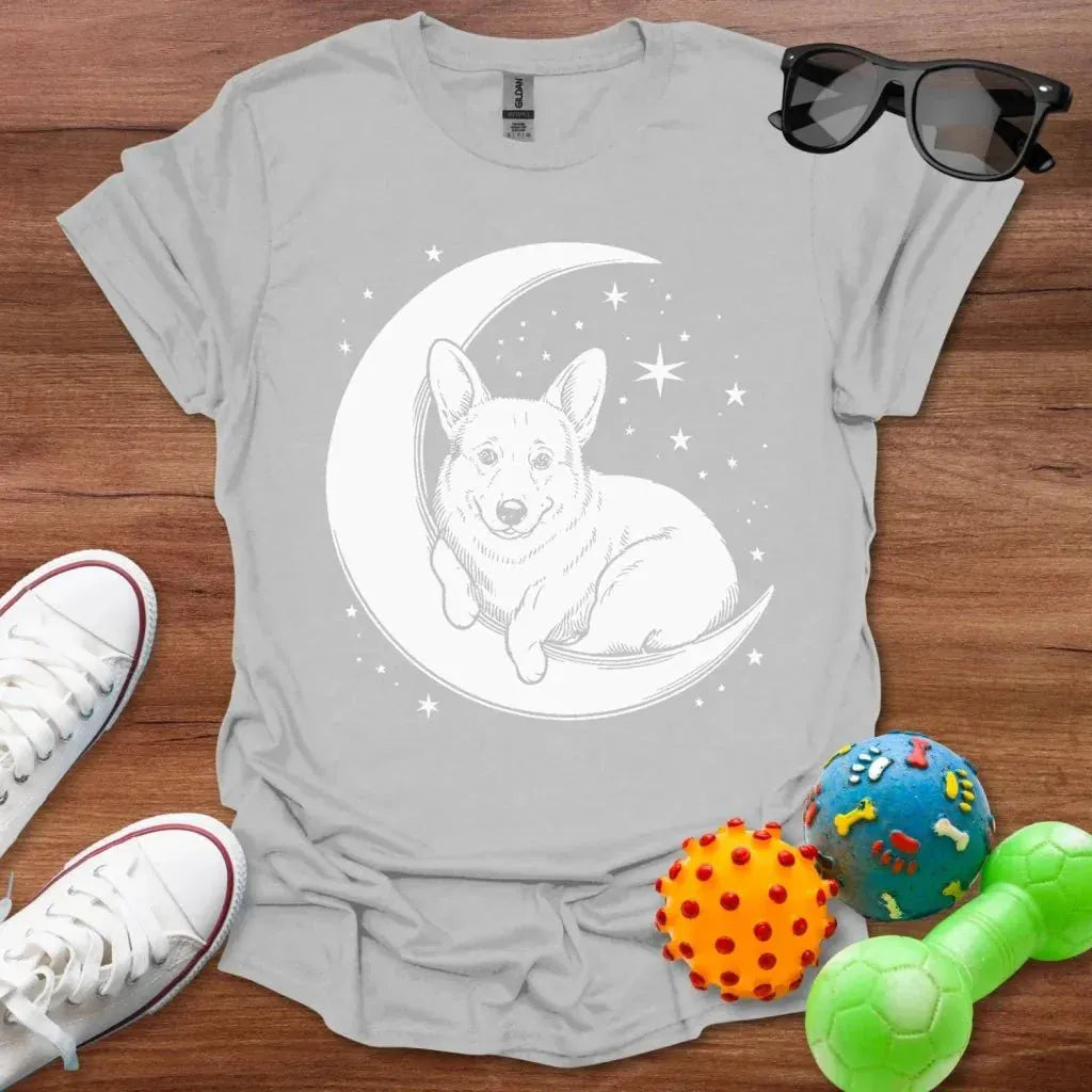 Corgi on the Moon Shirt - The Pawsitive Initiative
