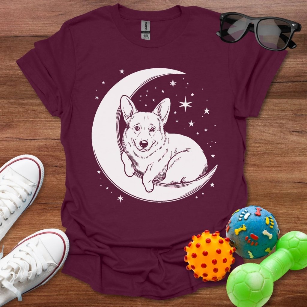 Corgi on the Moon Shirt - The Pawsitive Initiative