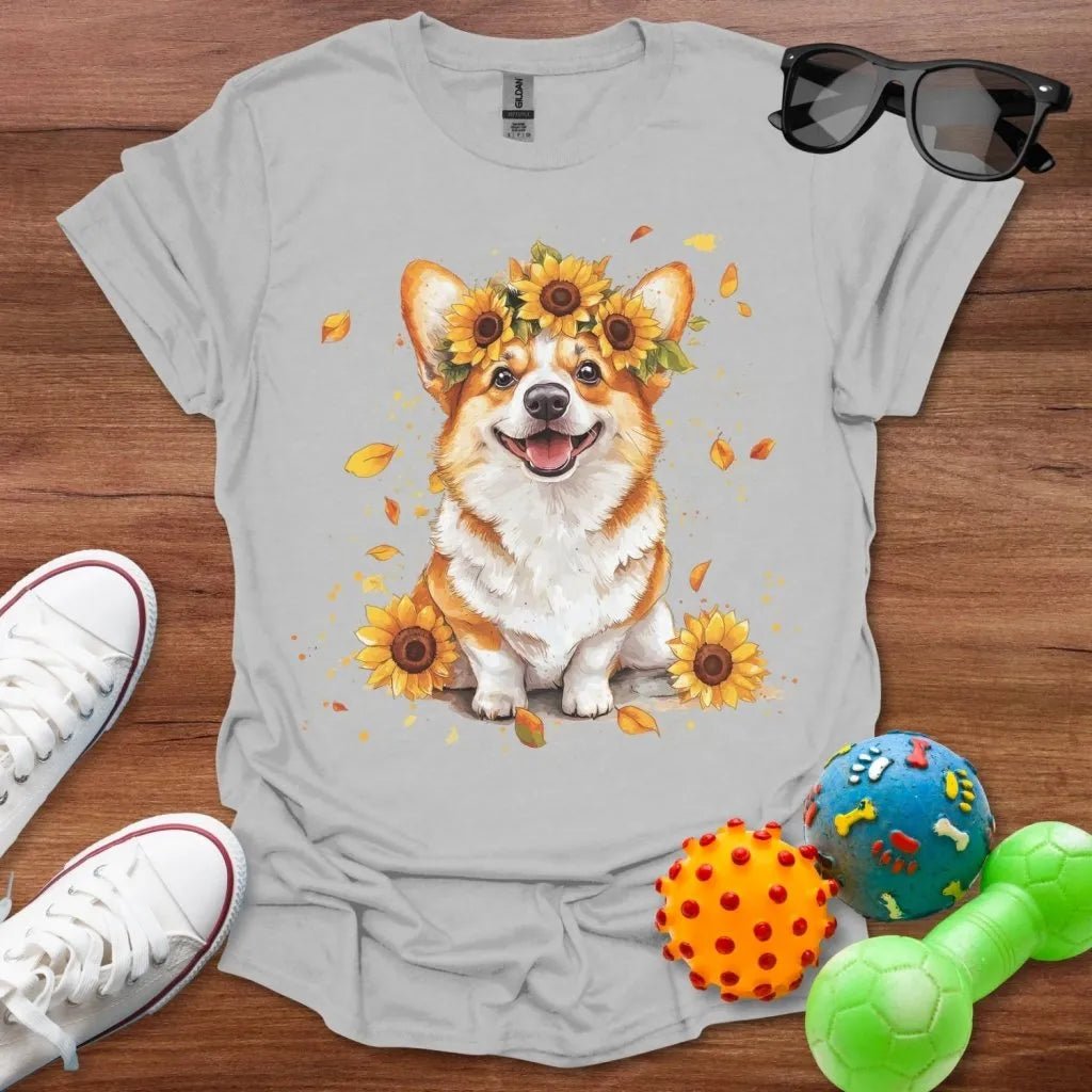Corgi Sunflower Shirt - The Pawsitive Initiative