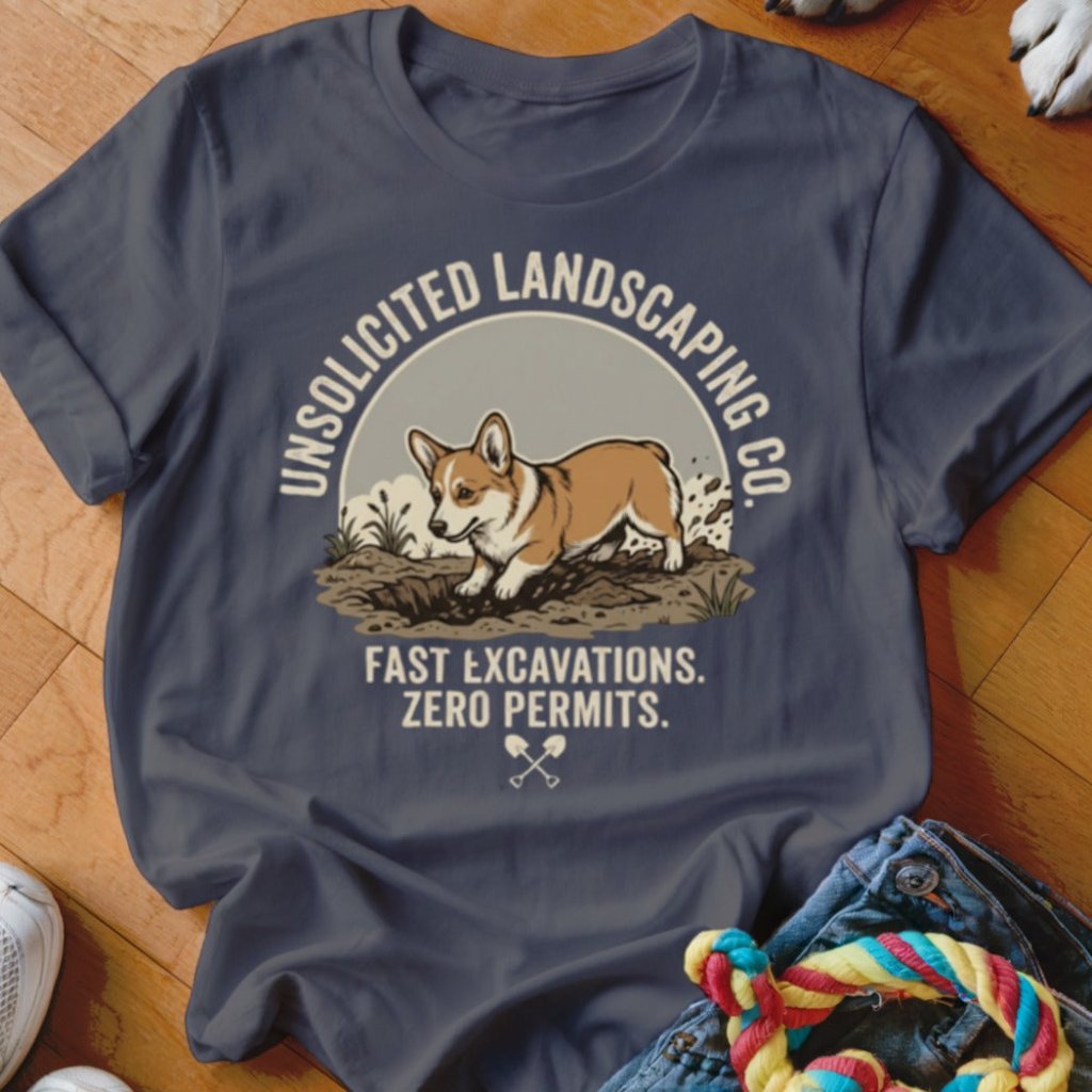 Corgi Unsolicited Landscaping Co Shirt - The Pawsitive Initiative