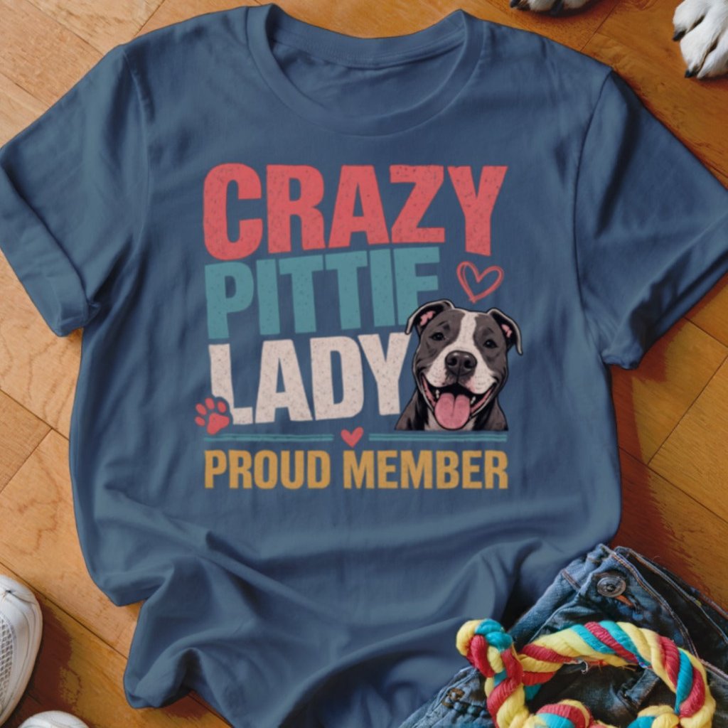 Crazy Pittie Lady Proud Member Shirt - The Pawsitive Initiative