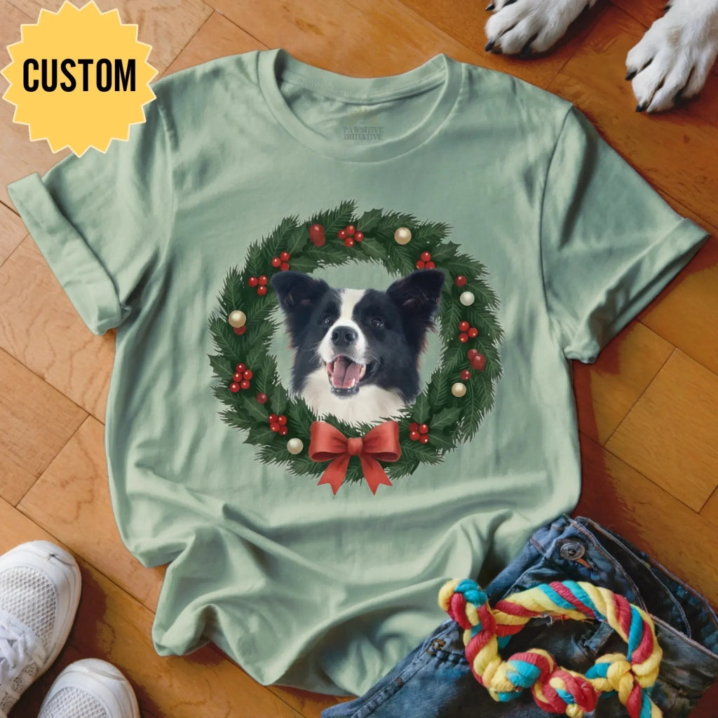 Custom Christmas Wreath Shirt - The Pawsitive Initiative