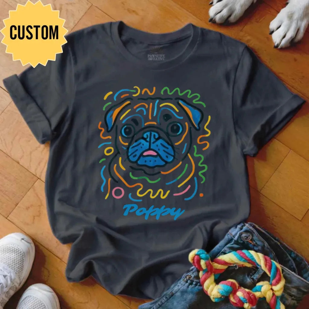 Custom Colorful Squiggle Shirt - The Pawsitive Initiative