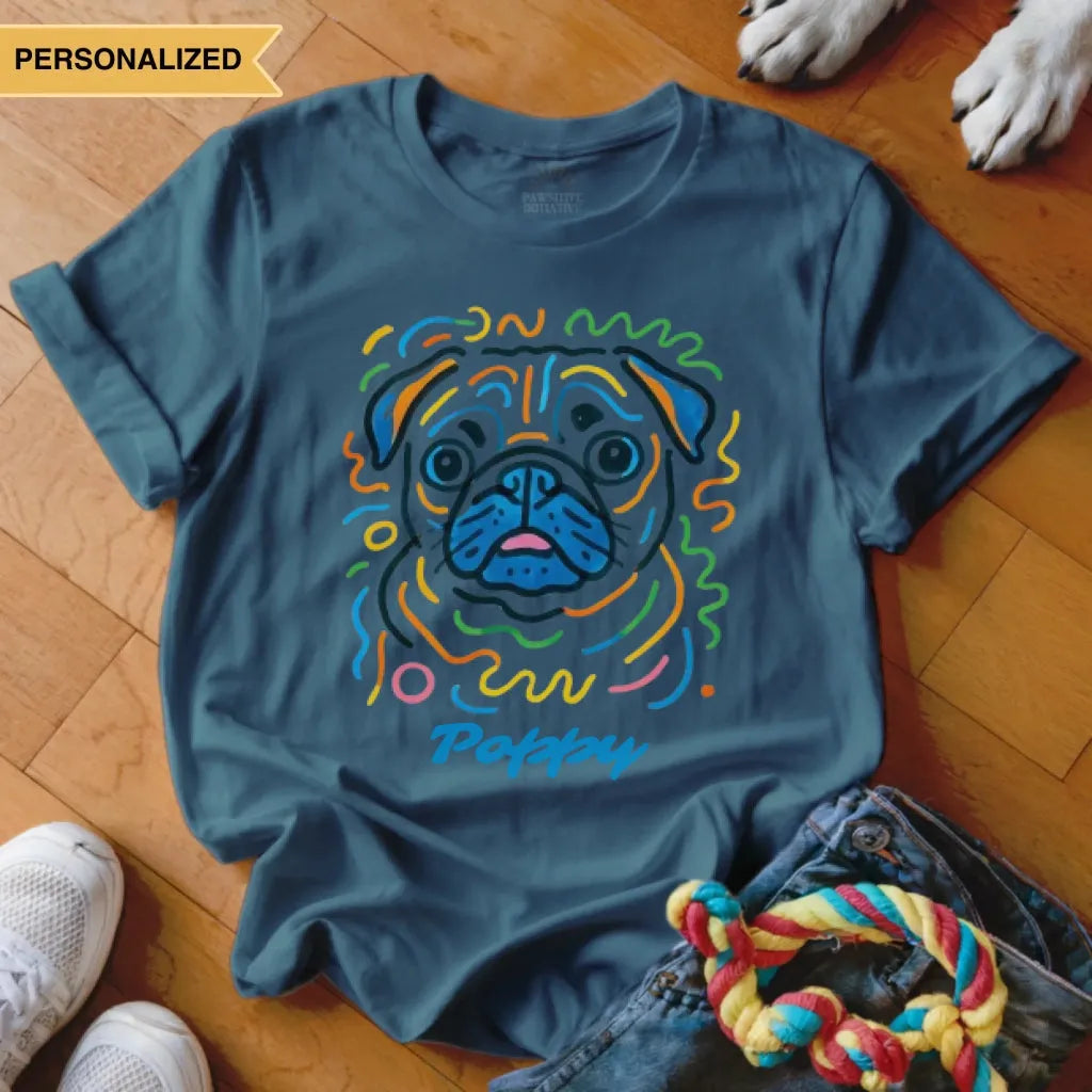 Custom Colorful Squiggle Shirt - The Pawsitive Initiative