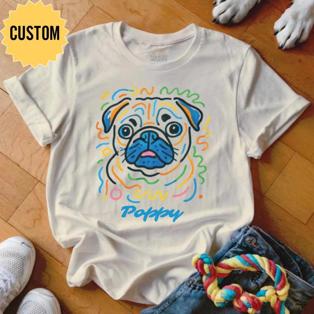 Custom Colorful Squiggle Shirt - The Pawsitive Initiative