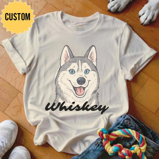 Custom Dog Illustration Shirt - The Pawsitive Initiative