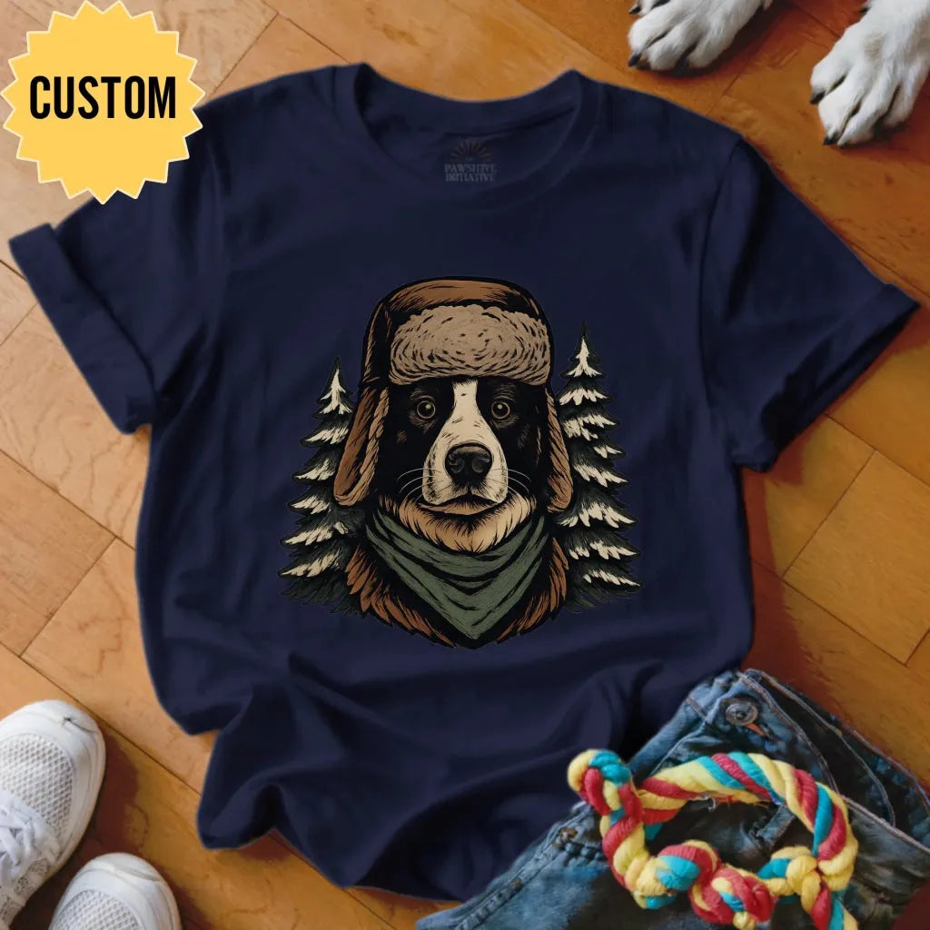 Custom Dog in Winter Hat Shirt - The Pawsitive Initiative