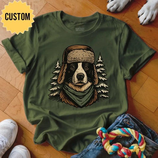 Custom Dog in Winter Hat Shirt - The Pawsitive Initiative