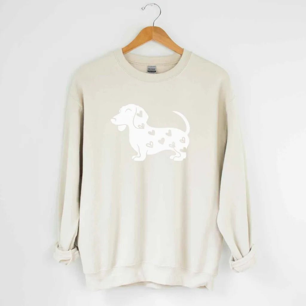 Dachshund Heart Sweatshirt - The Pawsitive Initiative