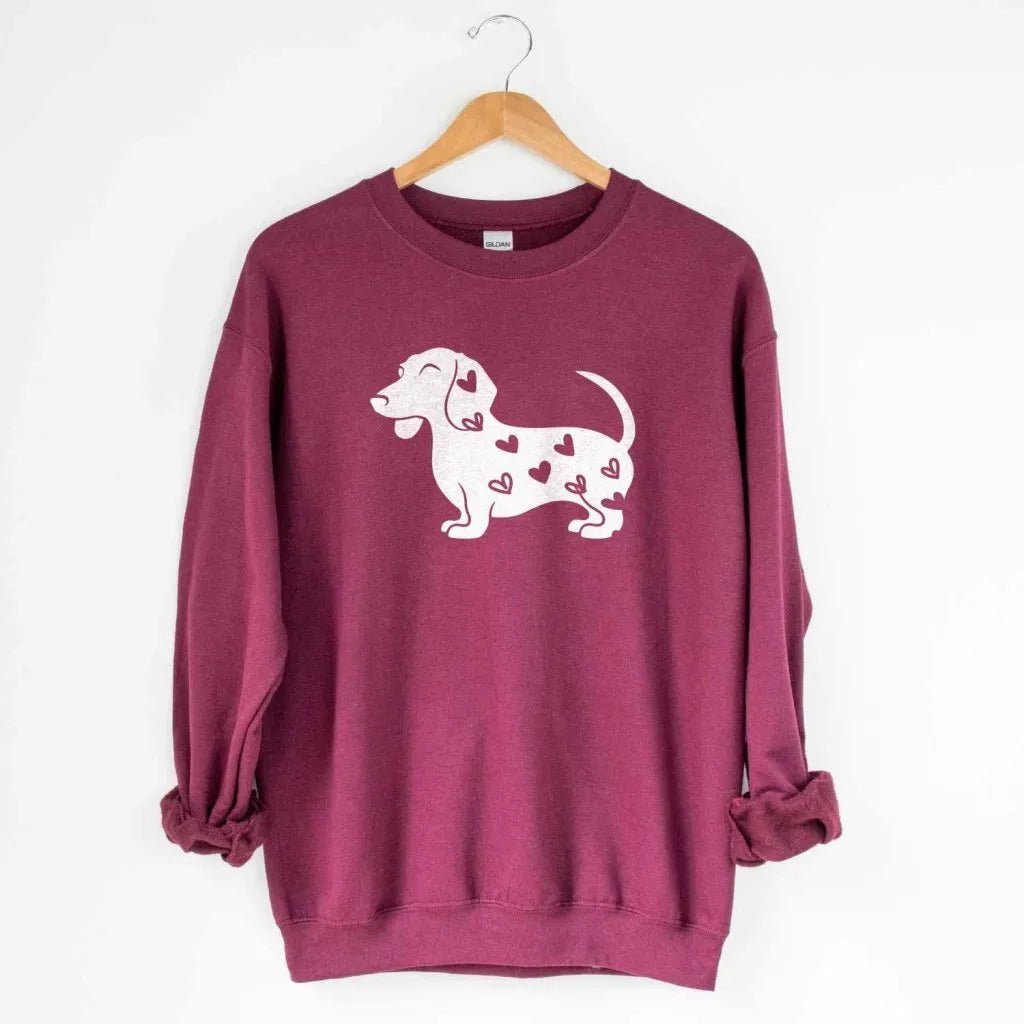 Dachshund Heart Sweatshirt - The Pawsitive Initiative
