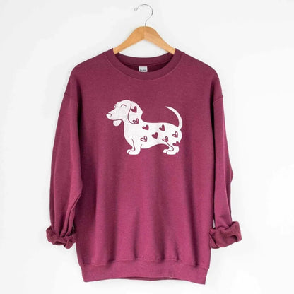 Dachshund Heart Sweatshirt - The Pawsitive Initiative
