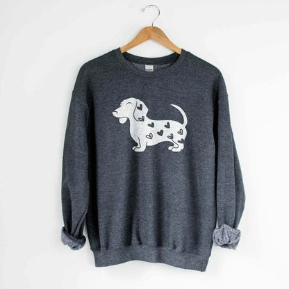 Dachshund Heart Sweatshirt - The Pawsitive Initiative