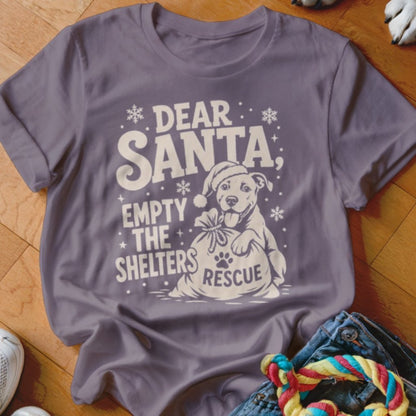 Dear Santa Empty The Shelters Shirt - The Pawsitive Initiative