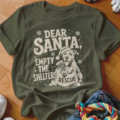 Dear Santa Empty The Shelters Shirt - The Pawsitive Initiative