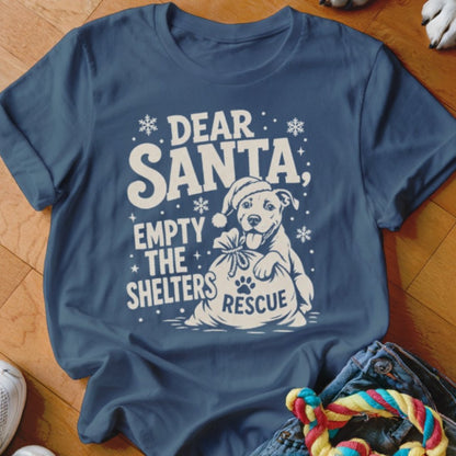 Dear Santa Empty The Shelters Shirt - The Pawsitive Initiative