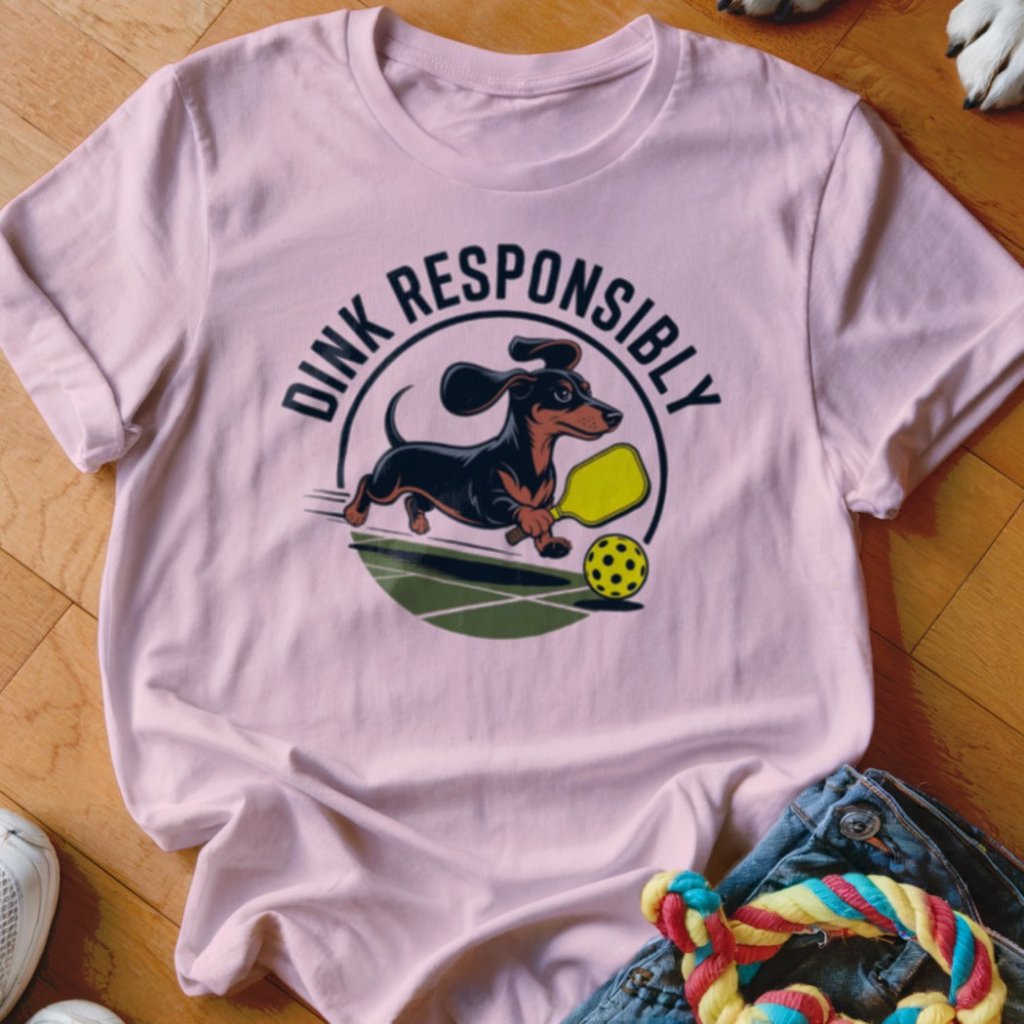 Dink Responsibly Doxie Shirt - The Pawsitive Initiative