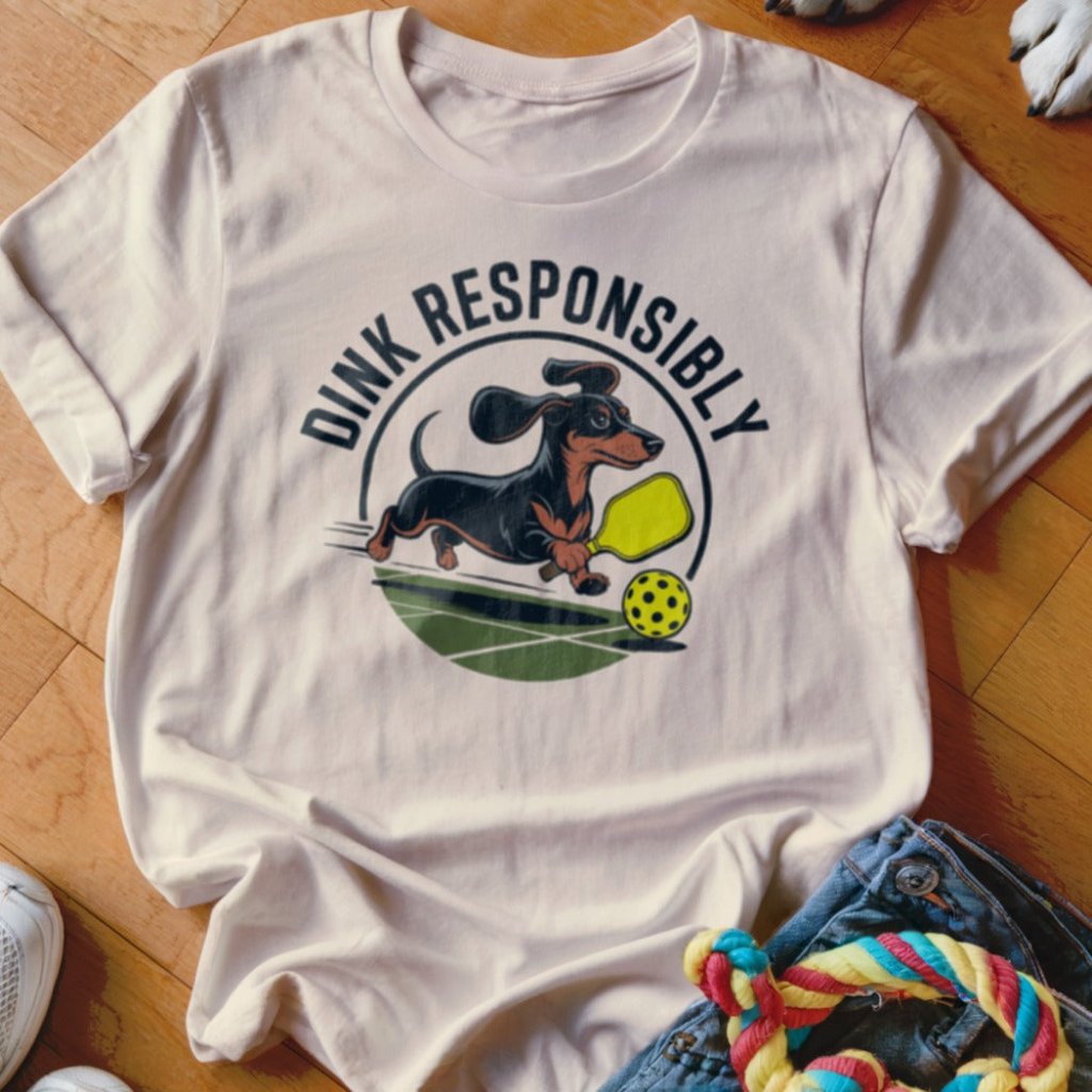 Dink Responsibly Doxie Shirt - The Pawsitive Initiative