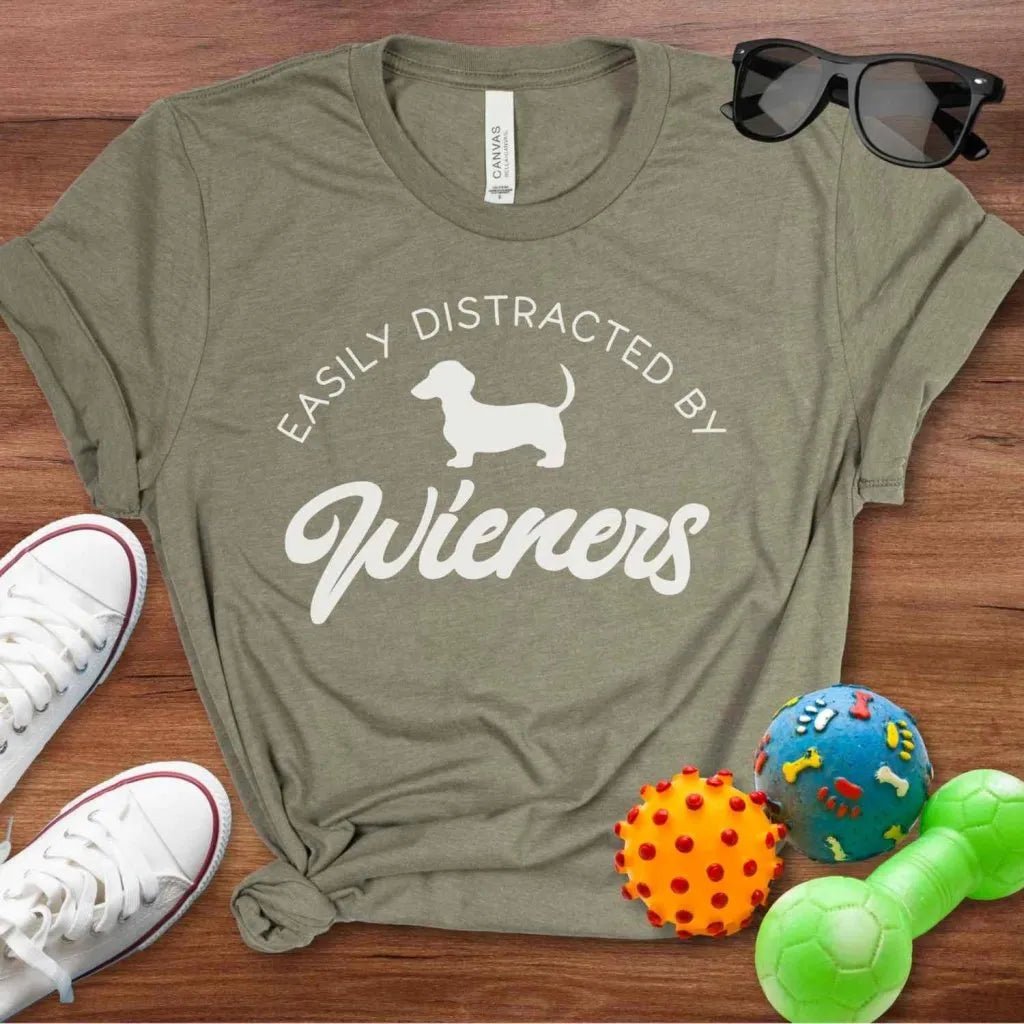 Distracted by Wieners Shirt - The Pawsitive Initiative