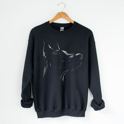 Doberman Silhouette Sweatshirt - The Pawsitive Initiative