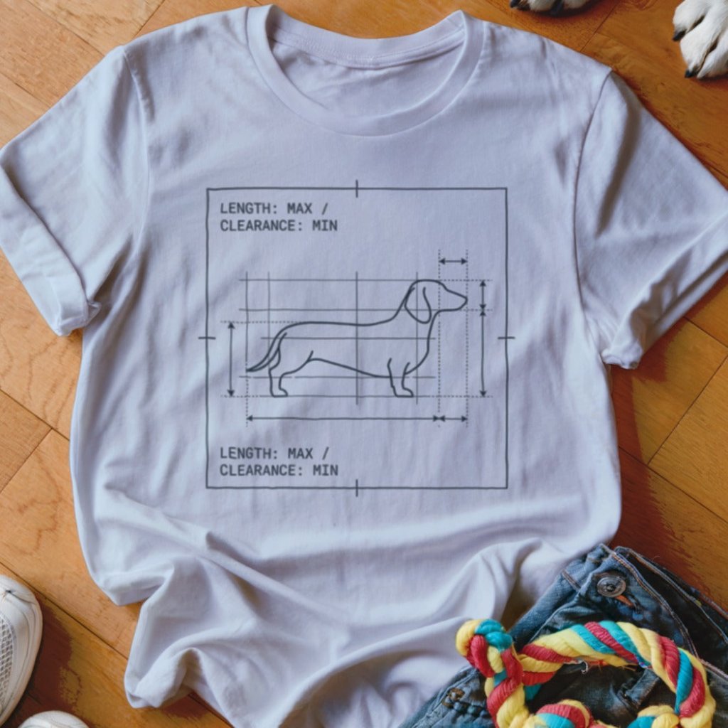Doxie Blueprint Shirt - The Pawsitive Initiative