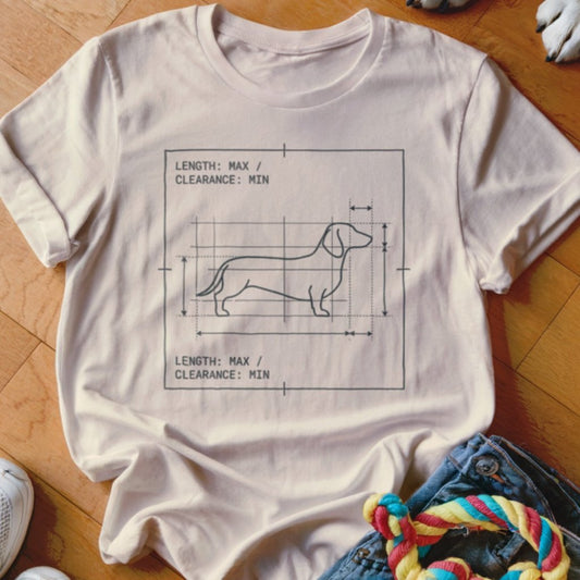 Doxie Blueprint Shirt - The Pawsitive Initiative