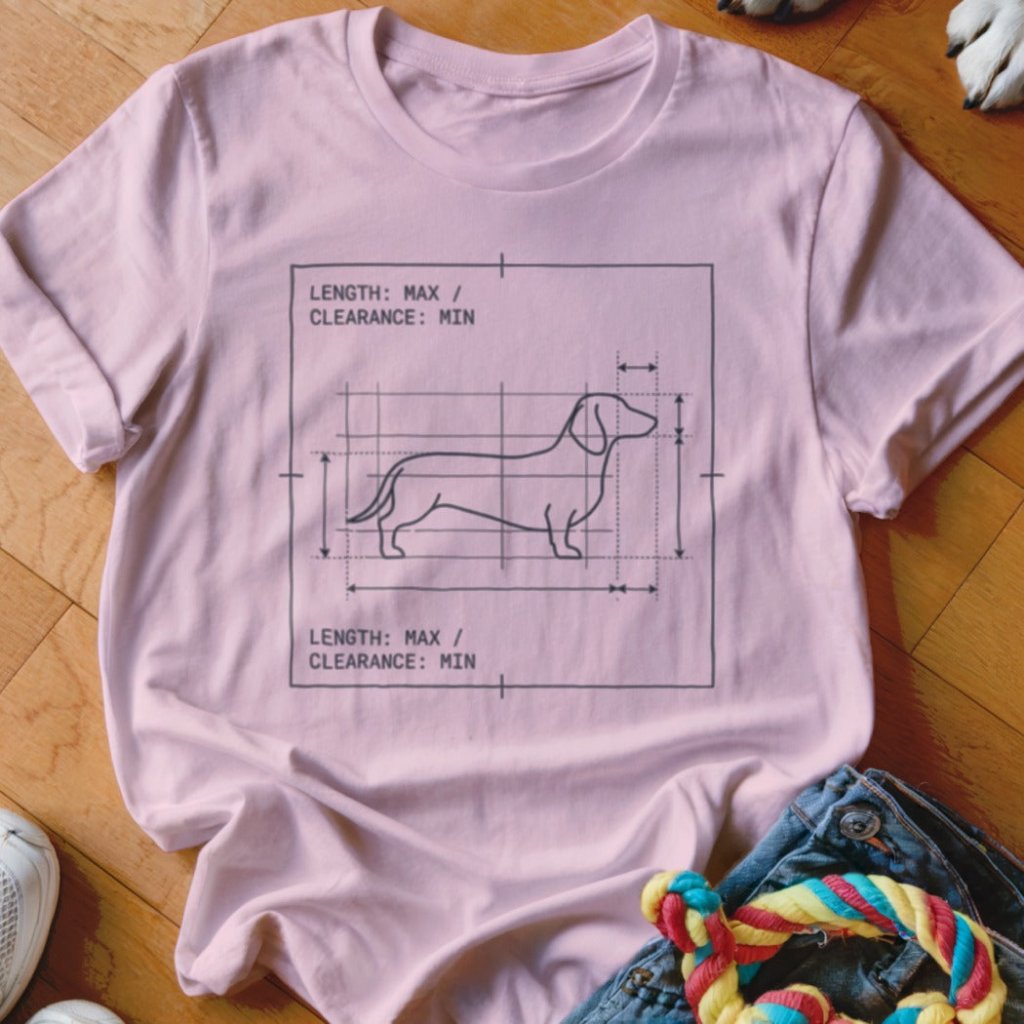 Doxie Blueprint Shirt - The Pawsitive Initiative