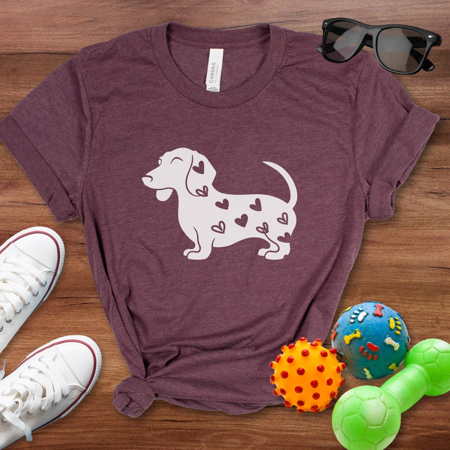 Doxie Hearts Shirt - The Pawsitive Initiative