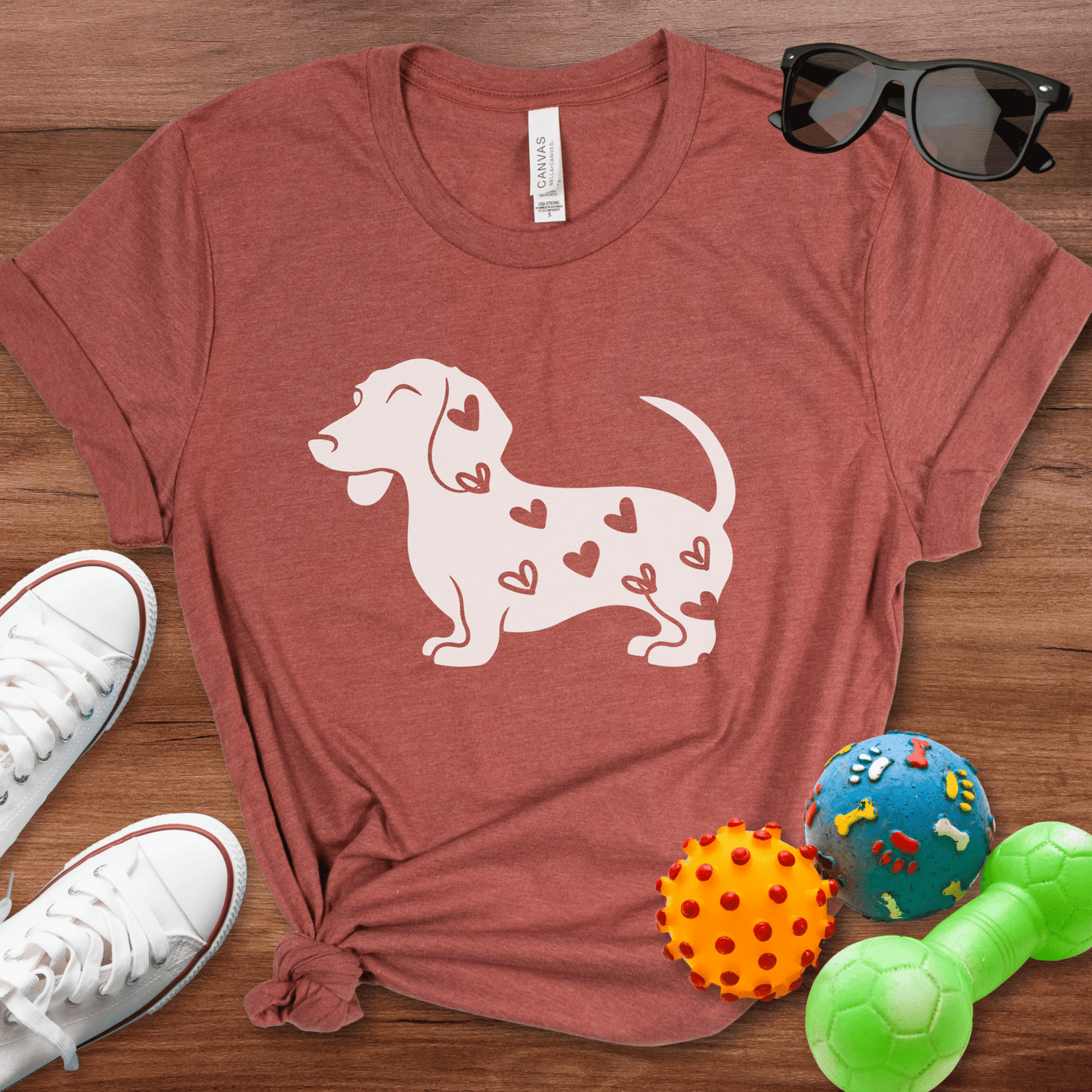 Doxie Hearts Shirt - The Pawsitive Initiative