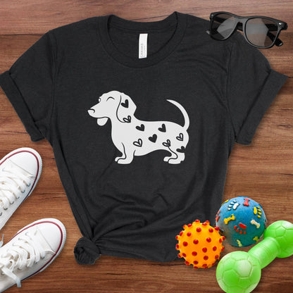 Doxie Hearts Shirt - The Pawsitive Initiative