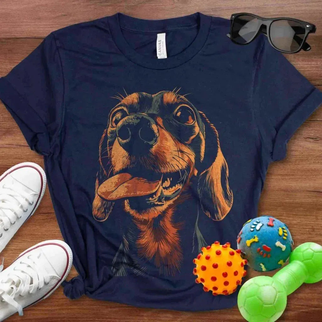 Doxie Tongue Out Shirt - The Pawsitive Initiative