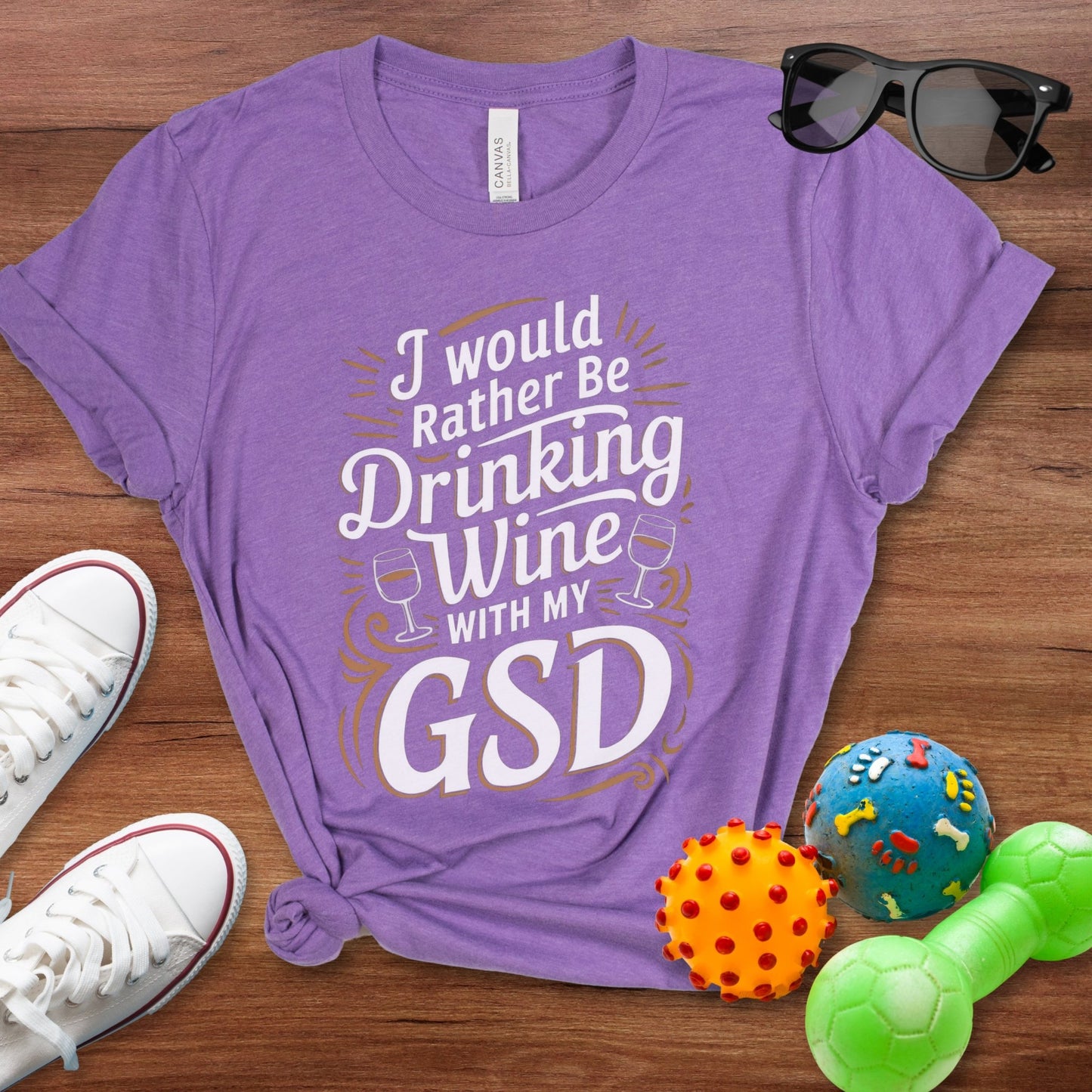 Drinking Wine with my GSD Shirt - The Pawsitive Initiative