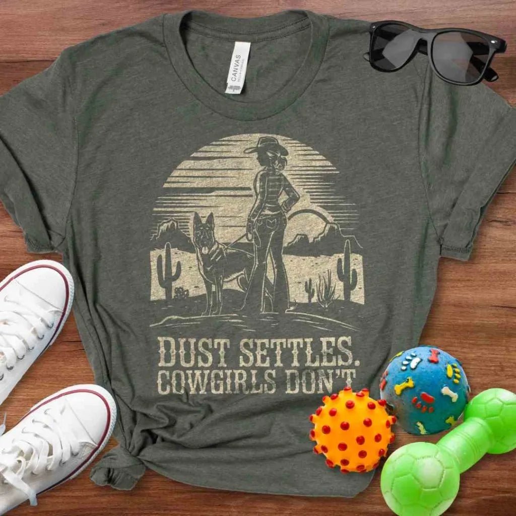 Dust Settles Cowgirls Don't Shirt - The Pawsitive Initiative