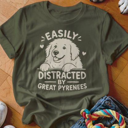 Easily Distracted by Great Pyrenees Shirt - The Pawsitive Initiative