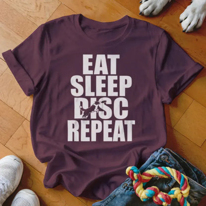 Eat Sleep Disc Repeat Shirt - The Pawsitive Initiative
