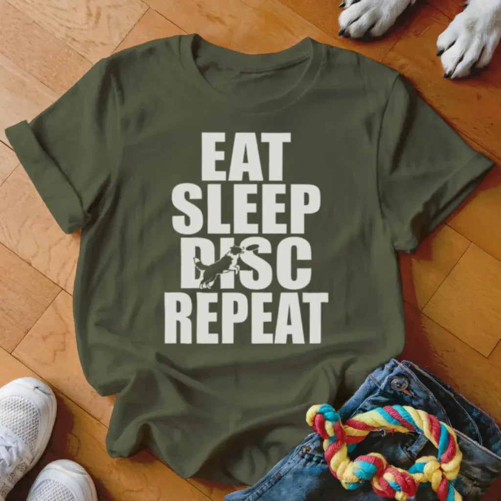 Eat Sleep Disc Repeat Shirt - The Pawsitive Initiative